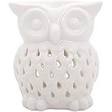 Soni's White Owl Ceramic Oil Burner Tea Light Candle Tart Wax Melt Aromatherapy