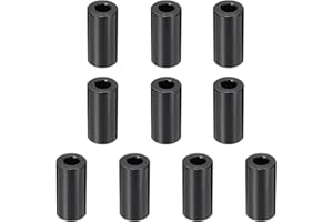 PATIKIL 10pcs M5 Aluminium Spacers, 3/16" ID x 3/8" OD Round Standoff Spacer, Unthreaded Metal Spacers for 3/16" M5 Screws Bo