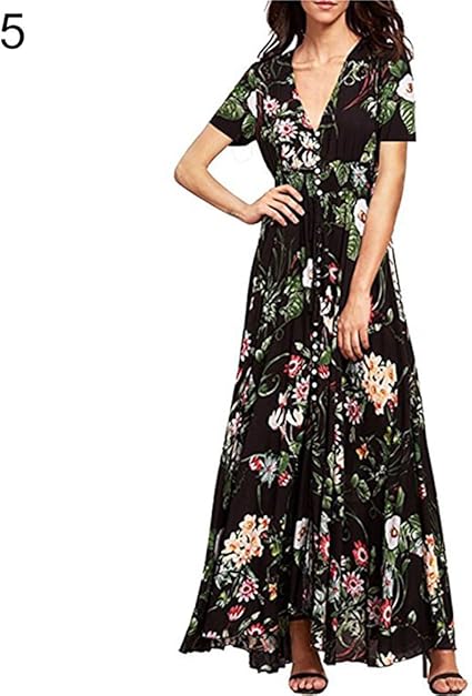 vestido floral manga 3 4