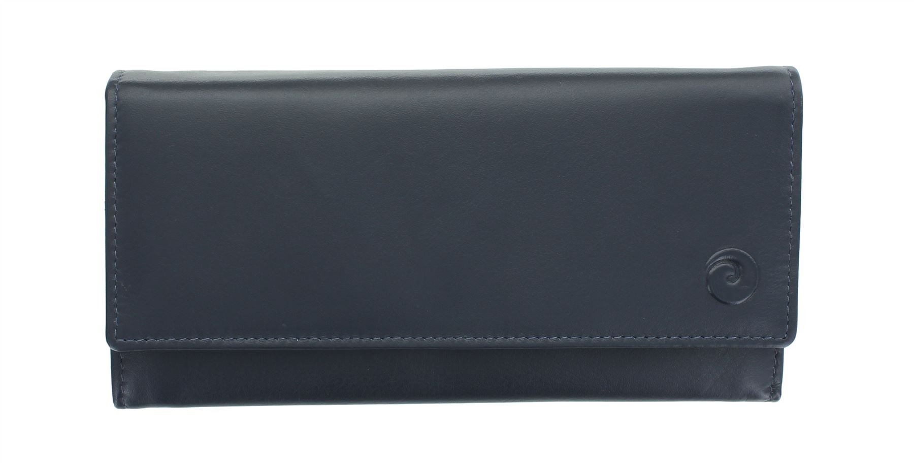 Mala Leather Origin Collection Leather Matinee Purse with RFID Protection 3434_5 Navy