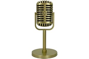 PEWHAUL Retro Toy Microphone Prop Play Plastic Mics Simulate Speech Microphone Propsfor Birthday Parties, Talent Shows.