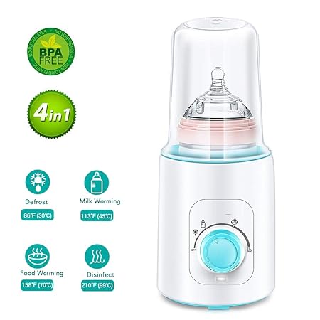 HBIAO Calienta biberones, 4 Niveles de Calentamiento Leche Materna ...