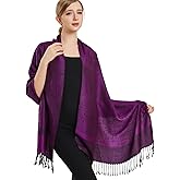 vimate Silky Paisley Pashmina Shawl Scarf-Women's Soft Double-side Jacquard Pashminas Wrap for Evening Dress Travel Shawl