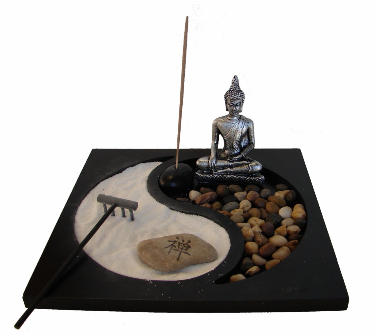 Feng Shui Import Desktop Zen Garden with Thai Buddha Statue