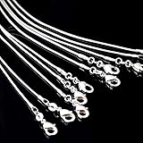 18" 18 Inch 925 Silver Plated 1.2MM Snake Chain Necklace New
