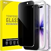 JETech Privacy Screen Protector for iPhone 17 6.3-Inch, Anti-Spy Tempered Glass Film with Easy Installation Tool, 2-Pack