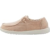 HEYDUDE Women's Wendy Sparkling Rose Gold Size 6 | Women’s Shoes | Women’s Lace Up Loafers | Comfortable & Light-Weight