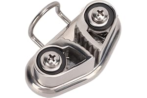 cam Cleats + Boat Cam Cleat with Wire Leading Ring Sailboat Pilates Equipment, 316 Stainless Steel Fast Entry Sailing Mirror 