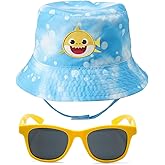 Nickelodeon Baby Boys' Infant Baby Shark Bucket Hat - Protective Sun Hat (12-24M), Size 12M-24M, Baby Shark Blue With Sunglasses