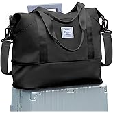 Travel Duffel Bag, Sports Tote Gym Bag, Shoulder Weekender Overnight Bag for Women