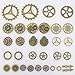 LolliBeads 190 Gram Antiqued Metal Skeleton Steampunk Watch Gear Cog Wheel Sets, Silver/Copper/Bronze/Gold Mixed Color (100 Pcs)