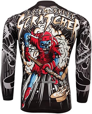 Spoz Men Cycling Hockey Skull Sportwear Jersey Top XXXL