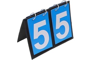 Digit Flip Scoreboard, Portable Table Keeper with Large Digital Cards, Water PU Material, for Basketball Football Volleyball 