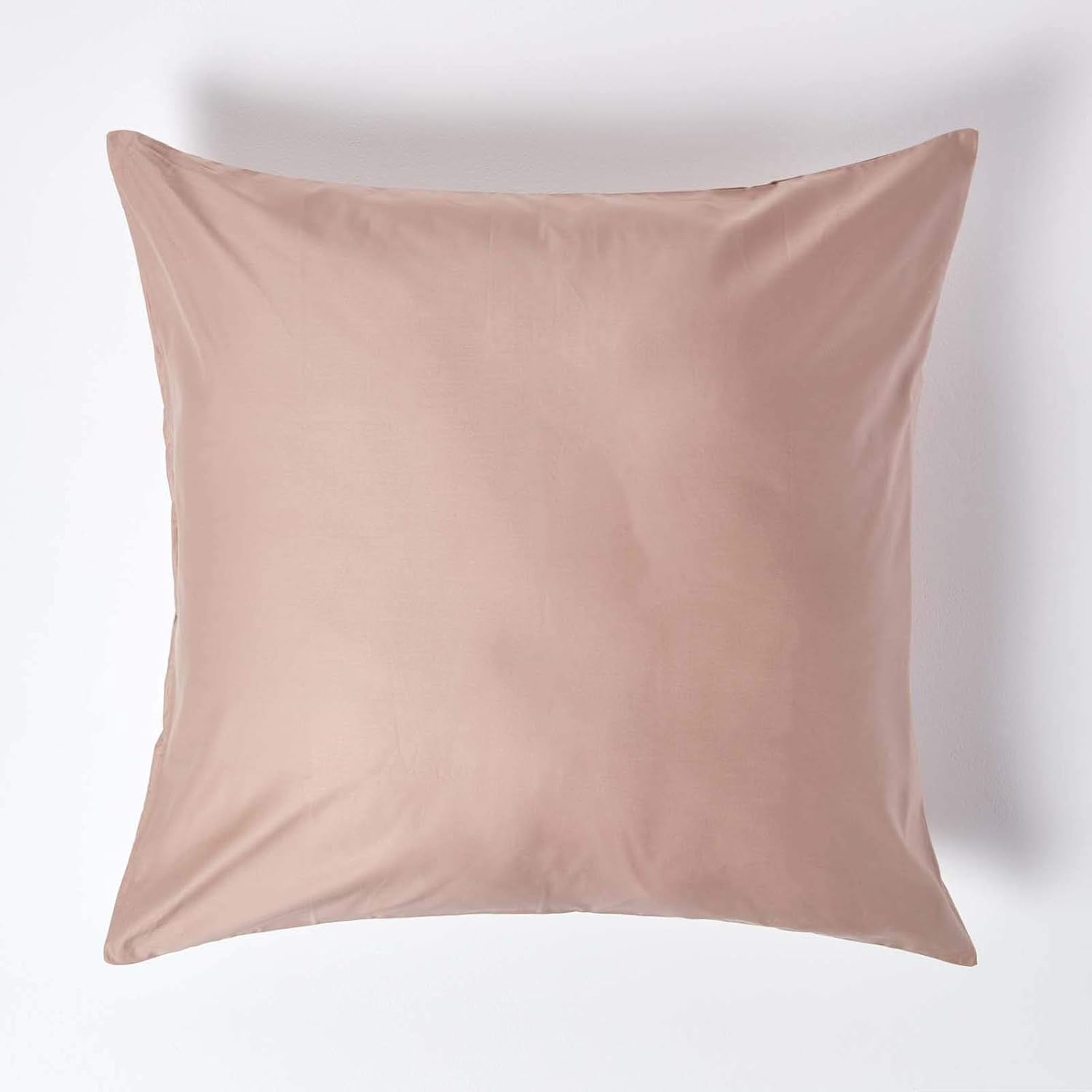HOMESCAPES 1000 Thread Count Egyptian Cotton Beige 80 x 80 cm Pillowcase Euro Size Luxury Pillow Case, Moonlight Beige