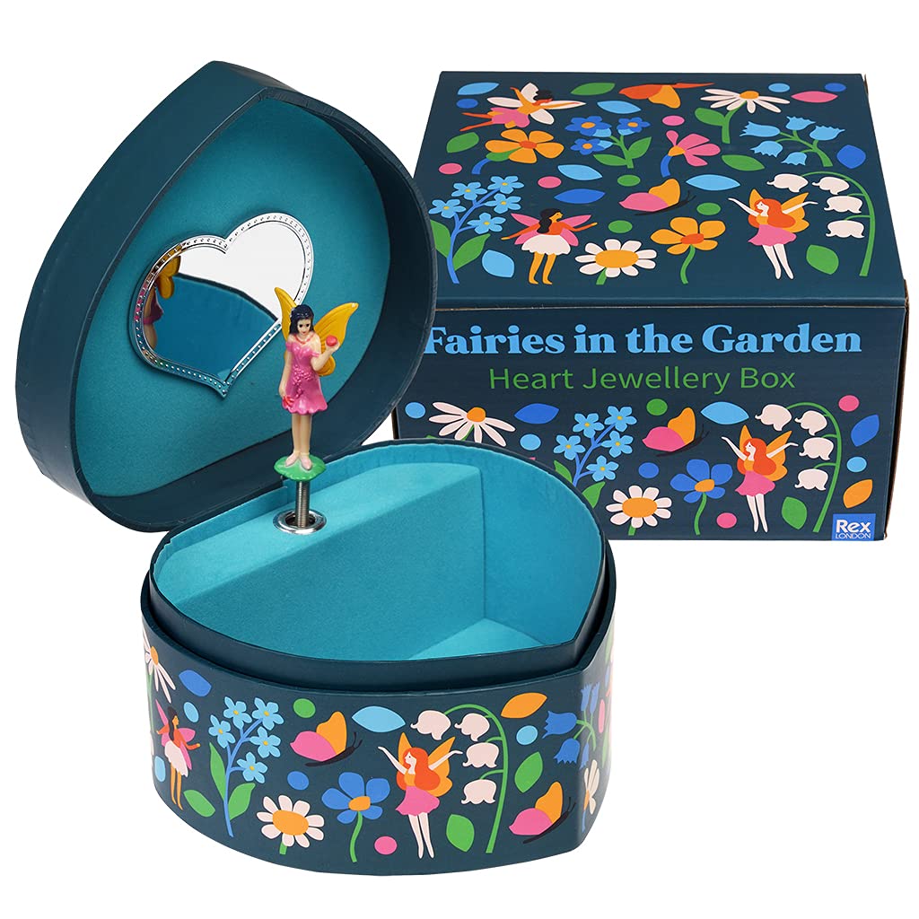 Rex London Musical Jewellery Box Heart-shaped - Fairies in the Garden