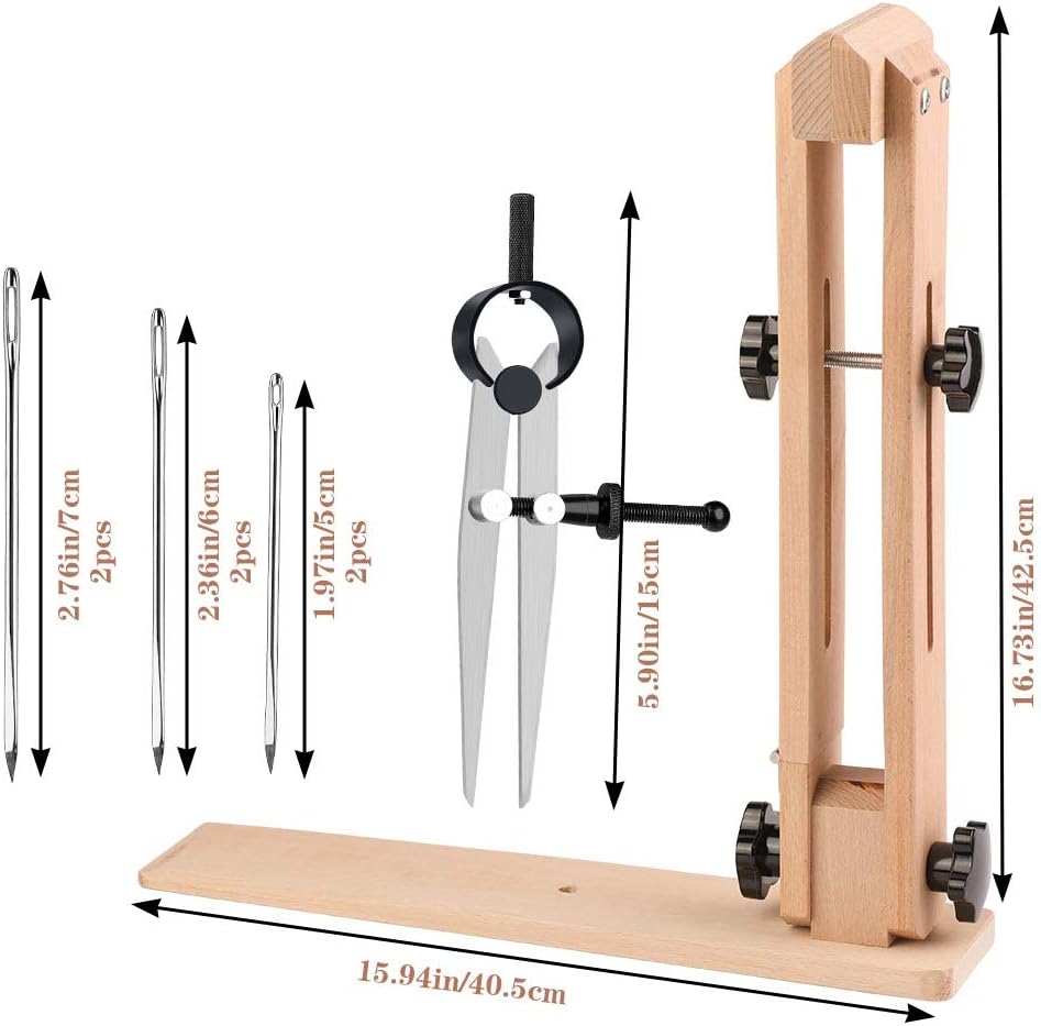 Leather Pony Horse Clamp Leather Sewing Kit Included Sewing Needles, Leather Compass and Stitching Pony, Leather Pony DIY Wood Leathercraft Leather Tools Sewing Tables Desktop Lacing Stitching