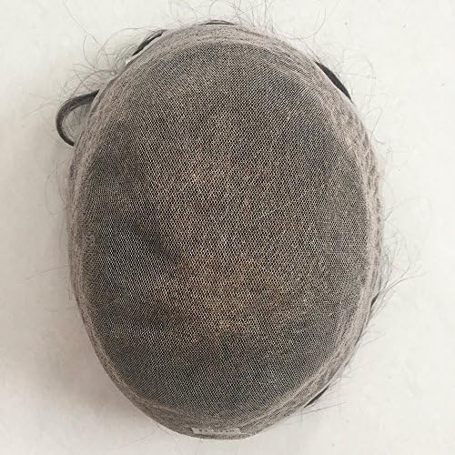 All French Lace Human Hair Pieces Toupee Hair Repalcement System For Men 8x10 Wigs Off Black Color #1B