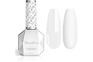 MelodySusie Thick Snow White Gel Nail Polish,15ML Soak Off UV LED White Gel Polish Christmas Gift for Women Nail Art Manicure Salon DIY Nail Design Decoration at Home-479