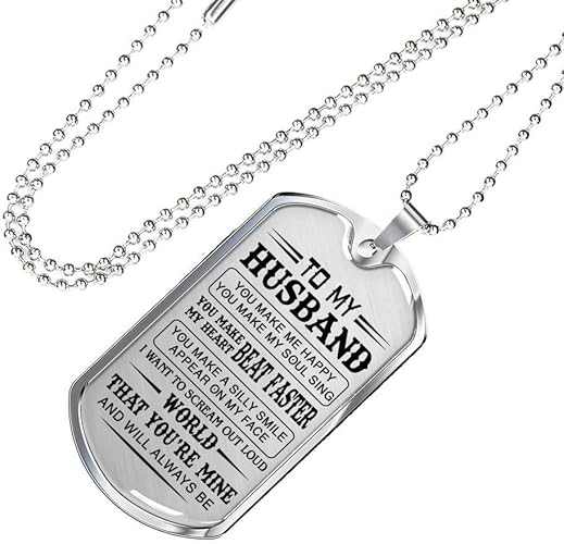 Az Family Gift Love Quotes For Boyfriend Dog Tag Necklace