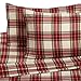Amazon Brand – Pinzon Plaid Flannel Bed Sheet Set - Queen, Cream and Red Plaid