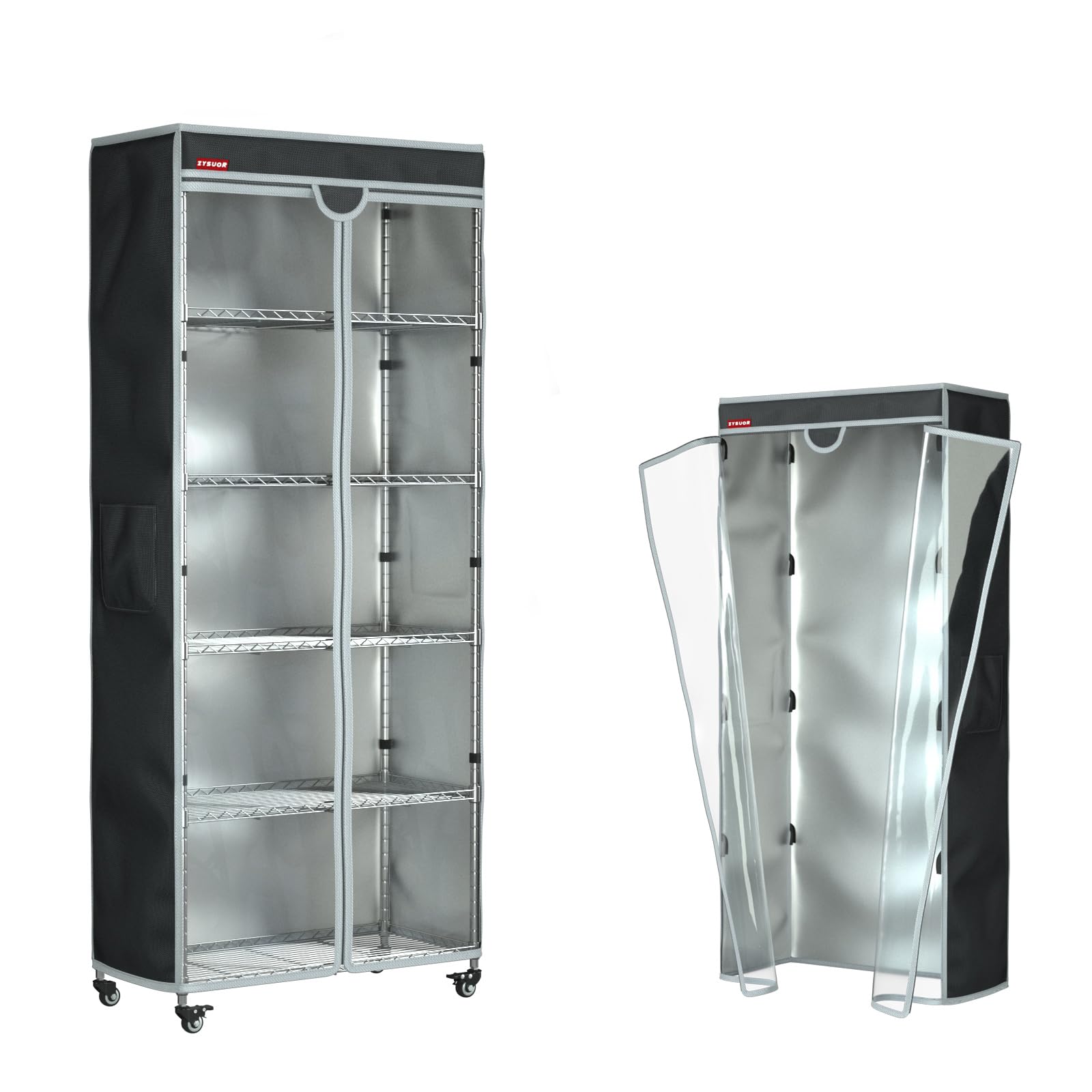 Photo 1 of Shelf Cover Wire Shelving Rack Dust Cover,dustproof, waterproof, sunscreen, front transparent panel design for easy viewing, suitable for 36"Wx18"Dx72"H (cover only)