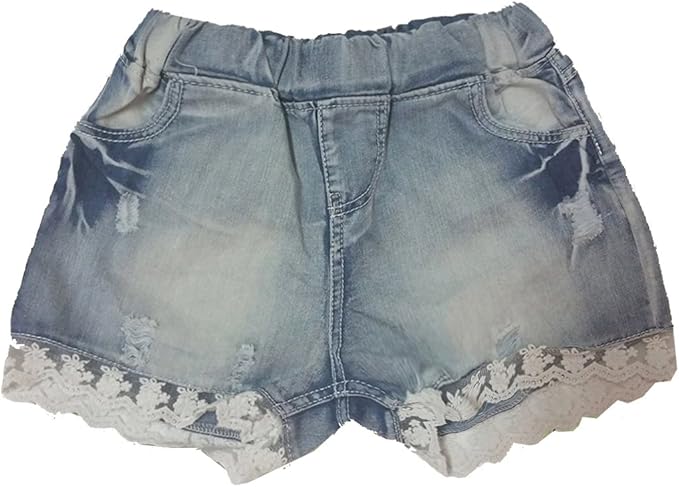 denim lace shorts