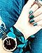 WRISTOLOGY Stella Womens Gold Black Boyfriend Watch Changeable Leather Strap Band