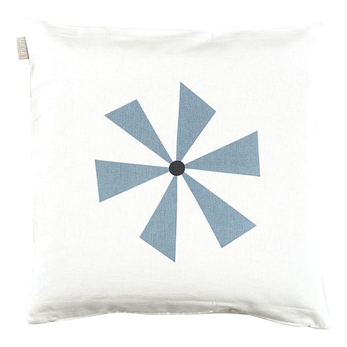 Linum Kissenhülle SPINN I0D rot Windrad 40cm x 40cm aus Baumwolle mit Reißverschluss