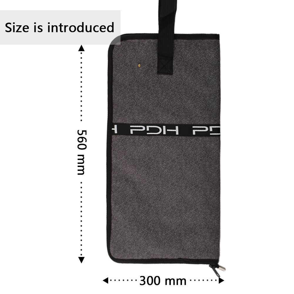 Mugig Trommelstocktasche Drumsticktasche Stick Bag aus wasserdicht Baumwolle (grau)