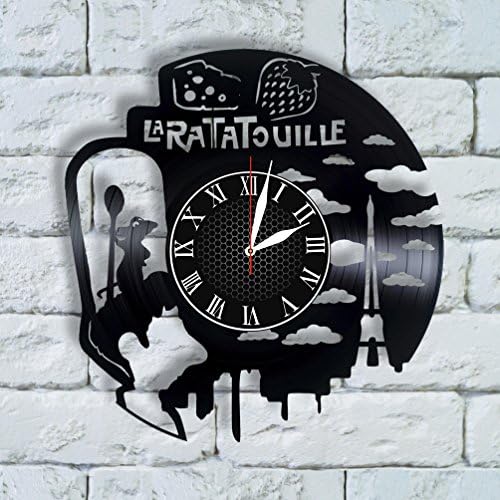 Olha Art Design Ratatouille Art Clock ratatouille disney ratatouille pixar poster print mouse rat cook Remy Linguini ratatouille anyone can cook decor
