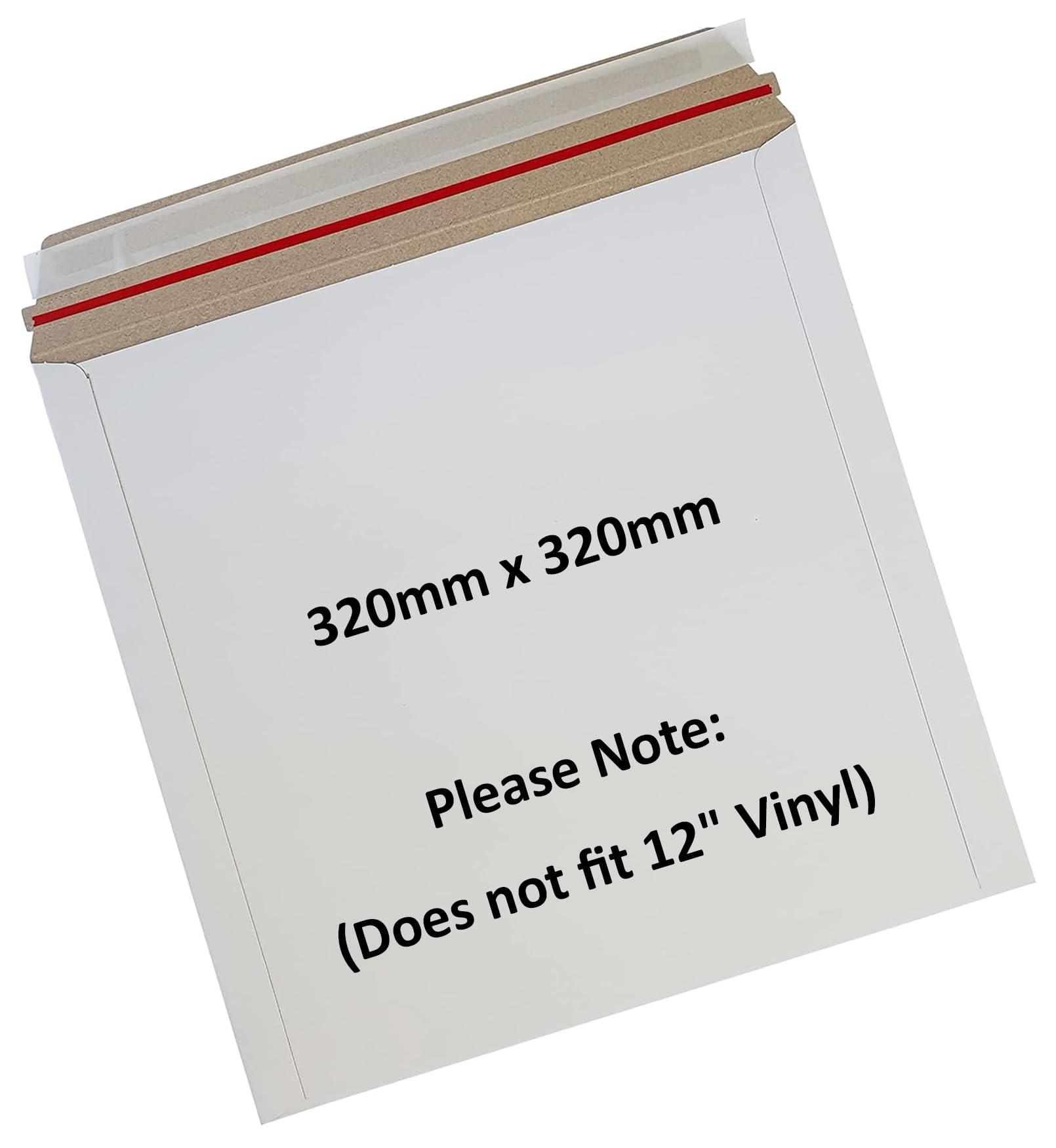 10 x Cardboard Mailer Envelopes Self Seal White Heavy Duty Card 320 x 320mm Wholesale Bulk 32 x 32cm Flat Items Postal Packaging for Calendars 10" Vinyl Records Poster Books DVDs
