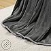 Fleece Blankets for The Bed Extra Soft Brush Fabric Super Warm Sofa Blanket (King-90X108inch,Dark Grey)