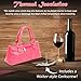 Primeware Wine Clutch Bag (Thermal Insulated) Trendy Women’s Carry Tote | Holds Red & White 750mL Bottles | Trendy Fashion | Incl. Portable Waiter-Style Corkscrew
