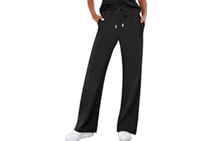 ANRABESS Women's Wide Leg Sweatpants High Waist Baggy Flared Pants Drawstring Athletic Joggers Sweat Pants