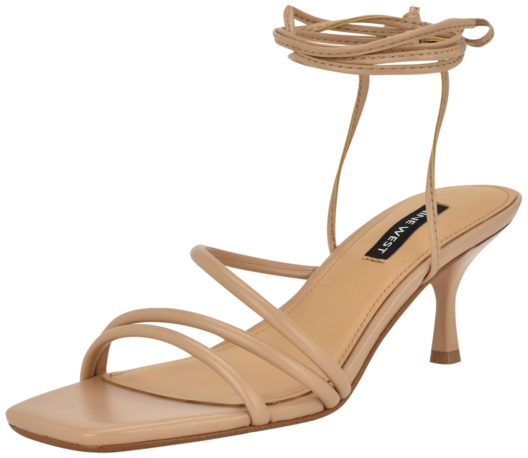 Nine West Women’s Hendy Heeled Sandal, Light Natural 110, 9