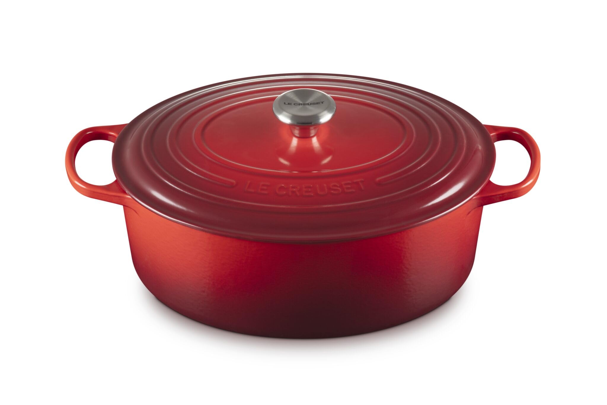 Photo 1 of Le Creuset Enameled Cast Iron Signature Oval Dutch Oven, 8 qt. Cerise