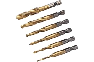 6Pcs Metric Combination Drill Tap Bit Kit M3 M4 M5 M6 M8 M10