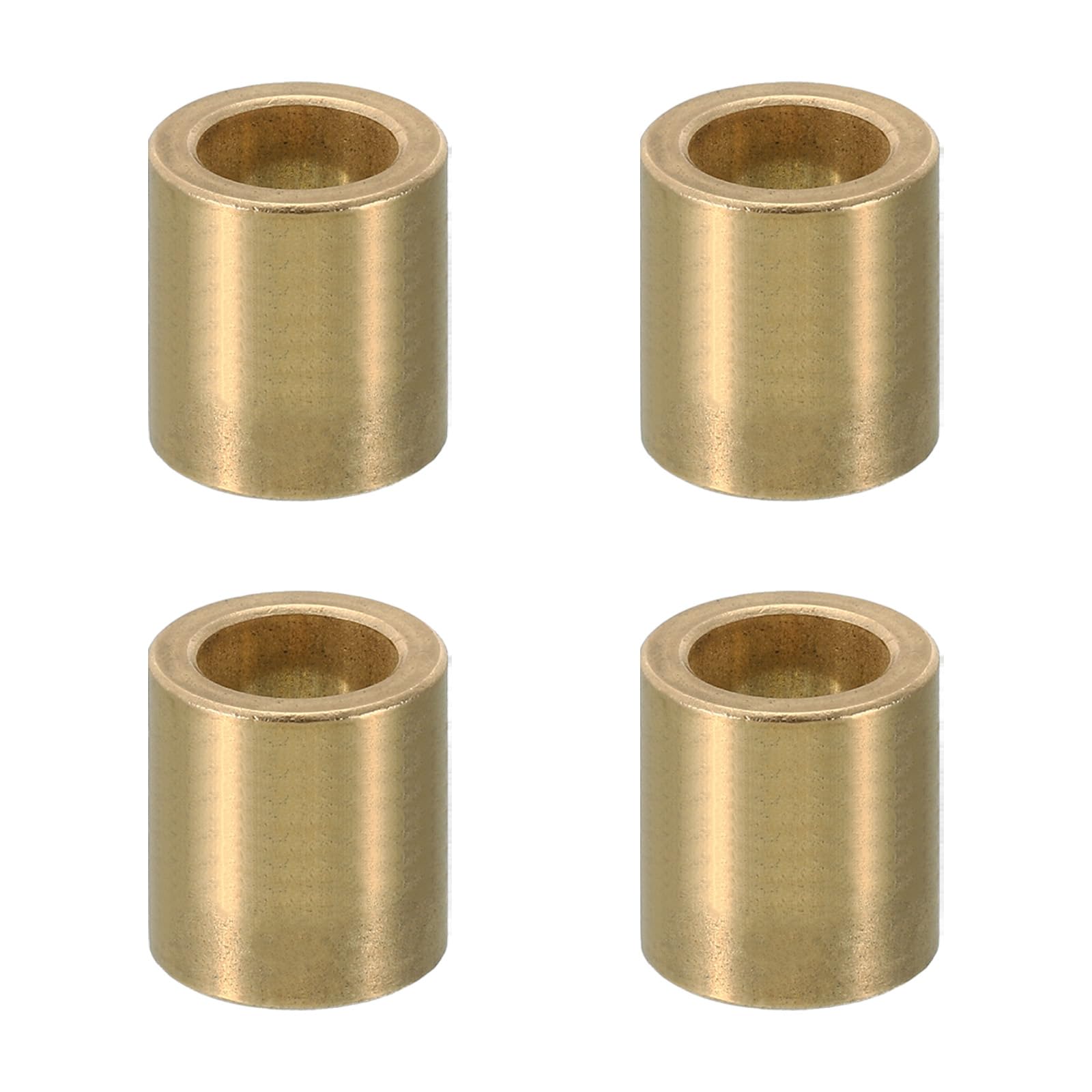 PATIKIL M12 Brass Spacers, 4 Pcs Metal Spacer Brass 12mm ID x 18mm OD x 22mm L Brass Spacers Screw Standoff for 1/2 Inch or M12 Screw
