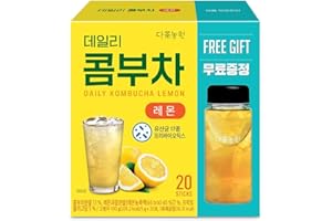 KAYFOOD-Kombucha-Lemon-Garden-Daily Zero Sugar, Diet, Gut Healthy Sparkling Beverage, Fermented Korean Drinks for Iced Tea Hot Tea, Workout T (20ST)