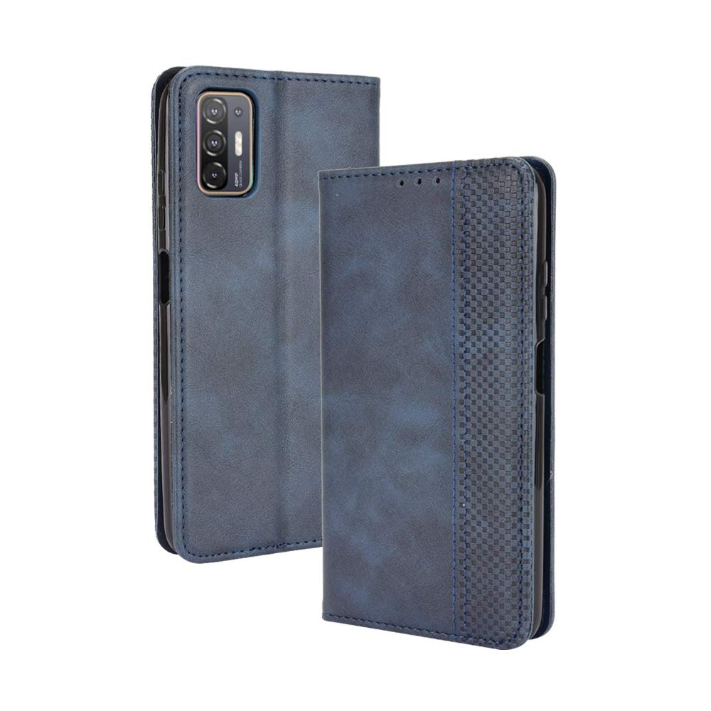 BellaCase HTC Desire 21 Pro 5G Case [Wallet Case] [Kickstand] [Card Slots] [Magnetic Flip Cover] Compatible with HTC Desire 21 Pro 5G Smartphone(Blue)