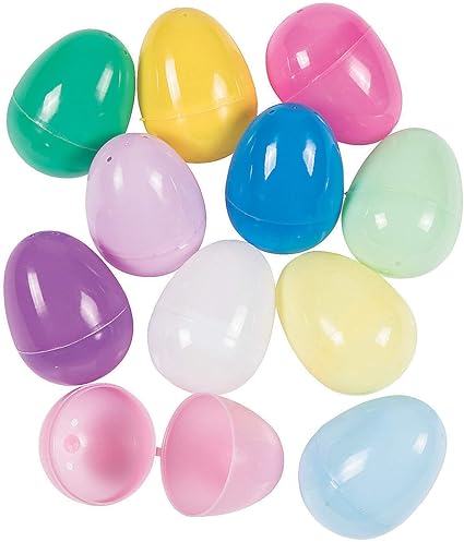 Amazon Com Bright And Pastel Plastic Easter Eggs Bulk Set Of 48 Easter Egg Hunt Supplies Toys Games