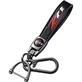 BFIVEANTE leather car keychain set for Chevrolet Z71 men and women family present keychain key ring lanyard accessories (black)