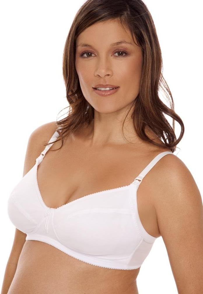 LAMAZE Soft Cup Mesh Nursing Bra with 3 Hook Closure