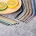 Reusable Straws Metal Stainless Steel [Food Grade], 8 Drinking Straws 4 Strait & 4 Bent, with 2 Cleaning Brushes & Storage Bag