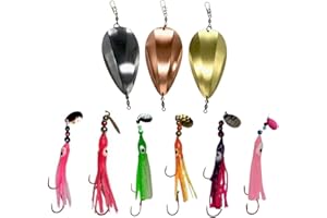 KOKOPROS Ultimate Kokanee Dodger Collection – Multi-Color Chrome Plated Steel Dodgers, Hoochies & Fishing Lures – Versatile Design for Freshwater & Saltwater Salmon Fishing – Various Sizes & Styles