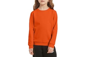 Lesteco Kids Cotton Sweatshirt Toddler Long Sleeve Fall Tops Crewneck Thin Pullover Sweatshits for Boys and Girls（Age 2-14）
