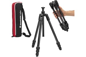 Manfrotto Befree GT PRO 4-Section Carbon Fiber Travel Tripod Legs, Black Matte