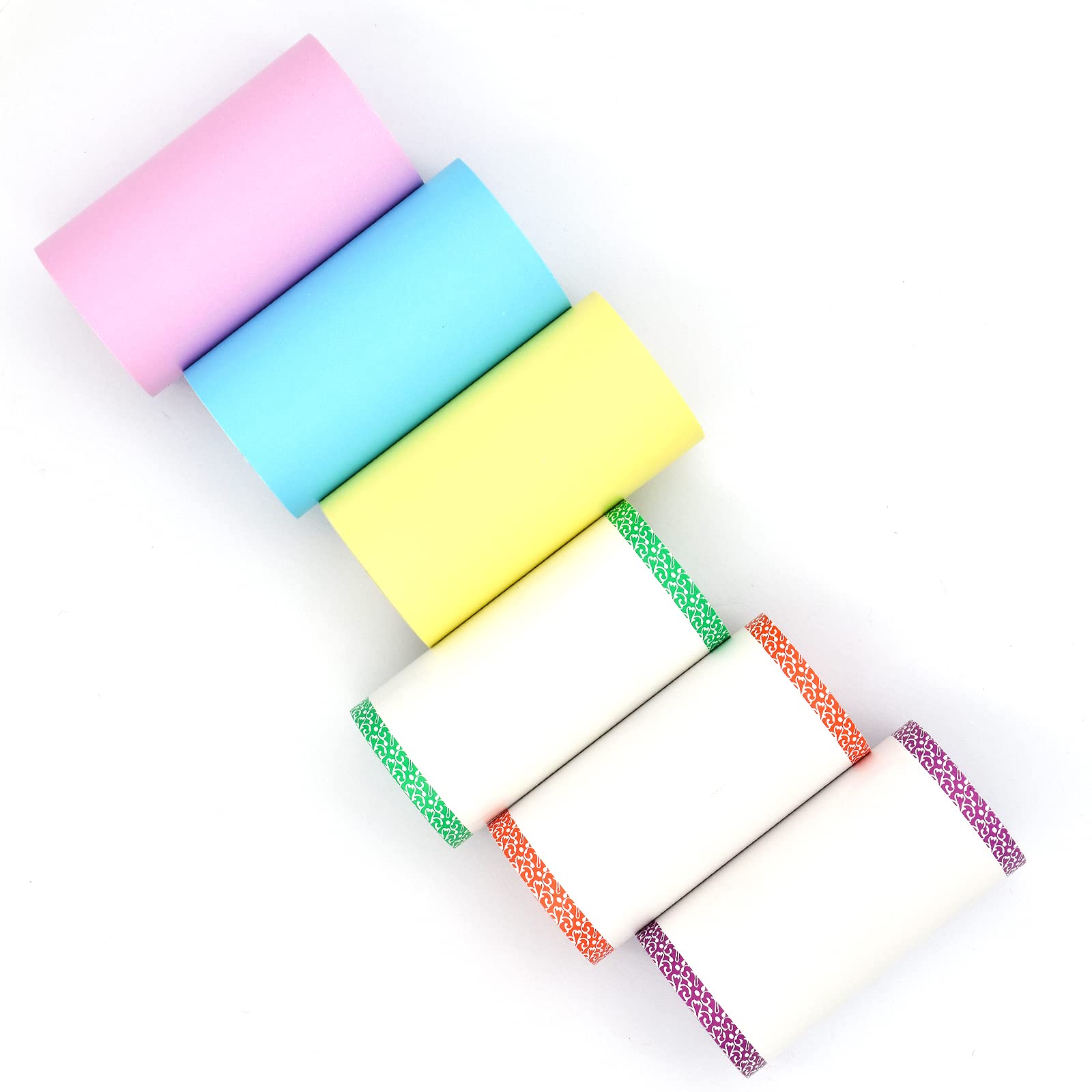 Bailinks 6 Rolls Thermal Printer Paper, 57 * 30 mm Color Thermal Paper Roll Mini Colour Printer Paper for Portable Thermal Printers Pocket Printer