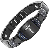 Willis Judd Christian Bracelet For Men With Crucifix Christian Religious Gift 8.5inch Titanium