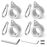Loretoy 4 Pack Aluminum Alloy Flag Pole Rings, 360